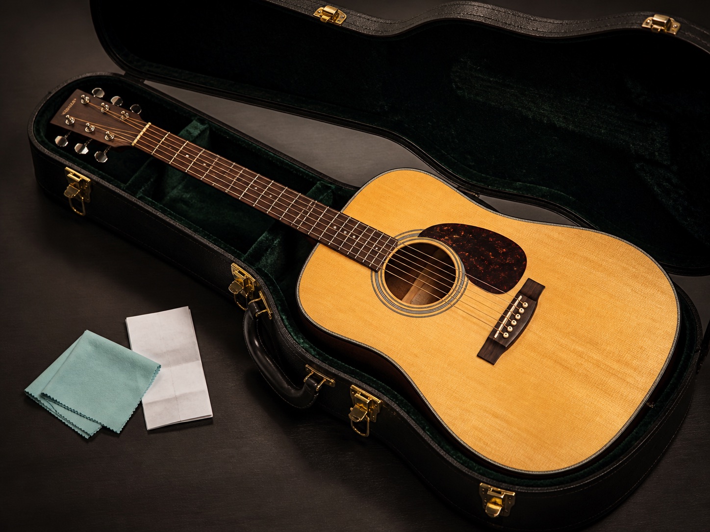 Acoustic guitar photographed as a RigVerse gear record